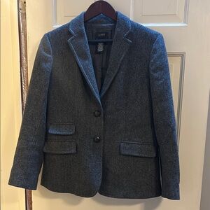 100% wool J. Crew Gray Tailored Blazer with Notched Lapels